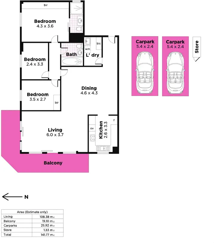 Floorplan of Homely unit listing, 8B/13 North Esplanade, Glenelg North SA 5045