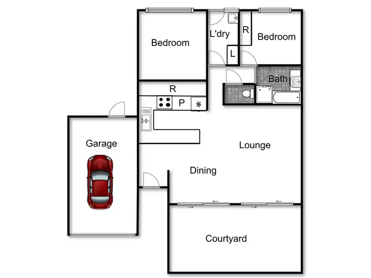Floorplan of Homely townhouse listing, 19/6 Kemsley Place, Pearce ACT 2607