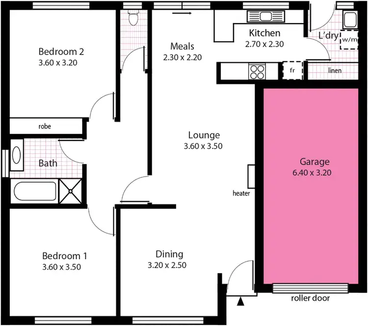 Floorplan of Homely unit listing, 2/351 Gorge Road, Athelstone SA 5076