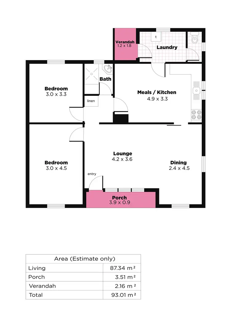Floorplan of Homely house listing, 42 Stakes  Crescent, Elizabeth Downs SA 5113