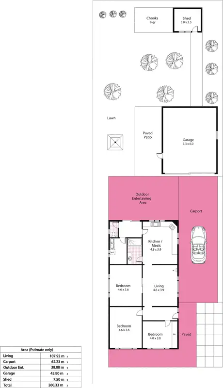 Floorplan of Homely house listing, 36 Harriet Street, West Croydon SA 5008
