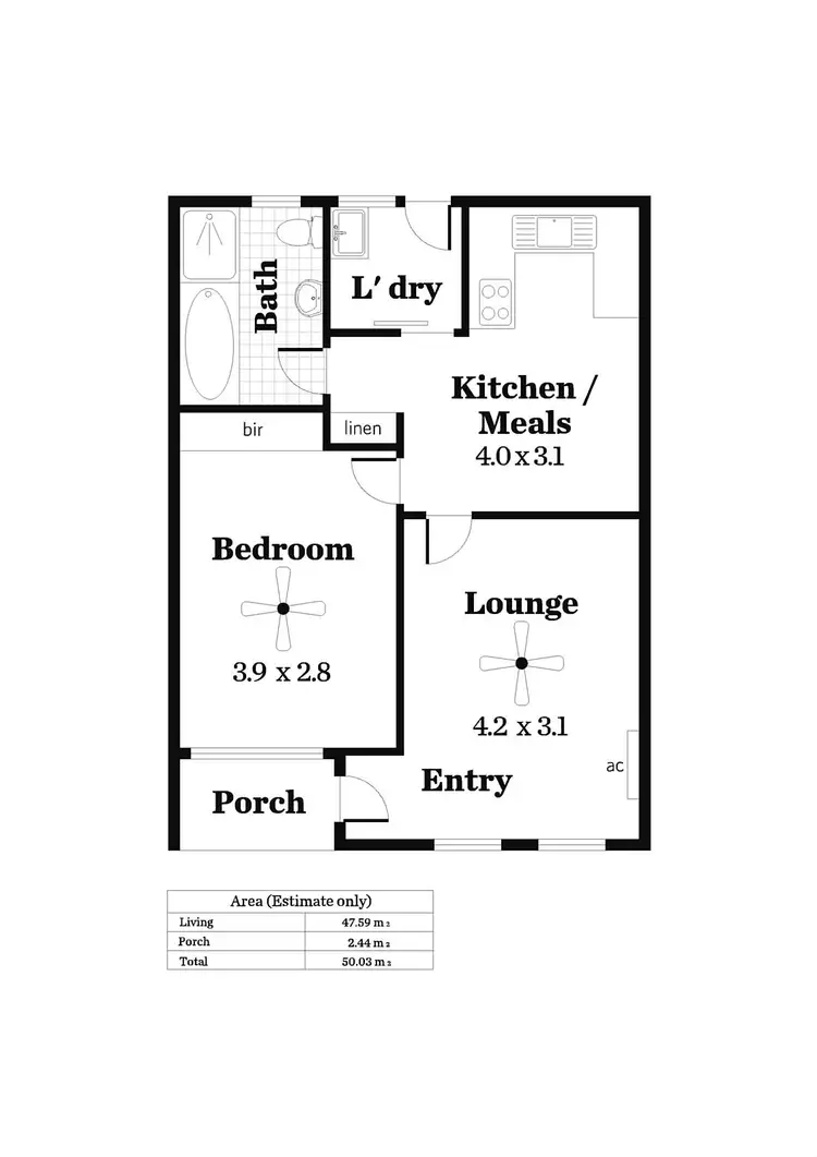 Floorplan of Homely unit listing, 3/11 East Parade, Kingswood SA 5062