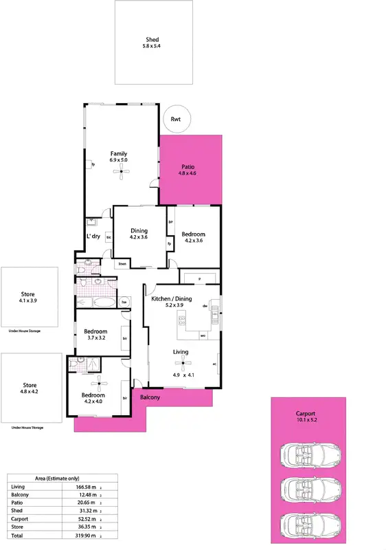 Floorplan of Homely house listing, 176 Longwood Road, Heathfield SA 5153