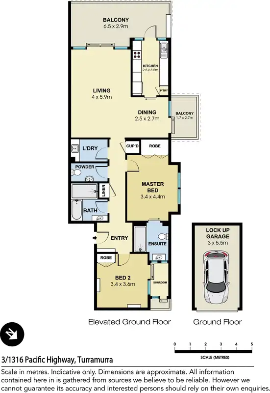 Floorplan of Homely unit listing, 3/1316 Pacific Highway, Turramurra NSW 2074