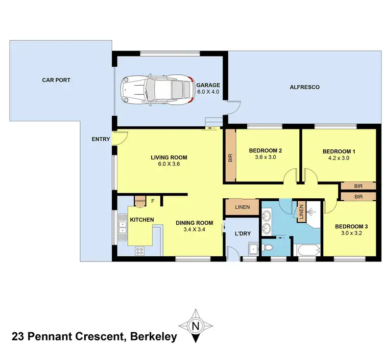 Floorplan of Homely house listing, 23 Pennant Crescent, Berkeley NSW 2506