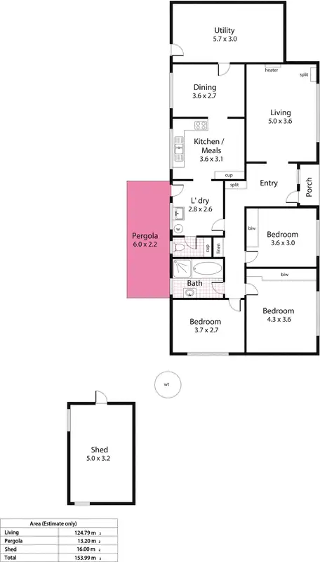 Floorplan of Homely house listing, 15 Highland Drive, Bellevue Heights SA 5050
