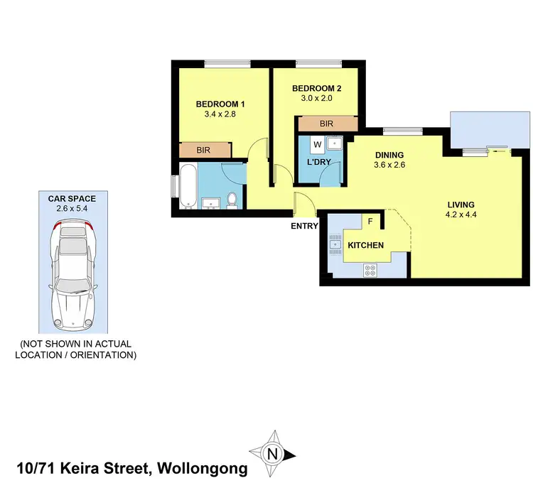 Floorplan of Homely unit listing, 10/71 Keira Street, Wollongong NSW 2500
