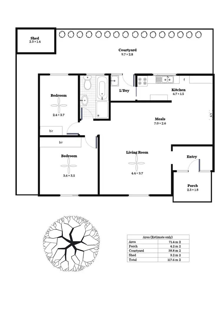 Floorplan of Homely unit listing, 5/28 Station Avenue, Blackwood SA 5051