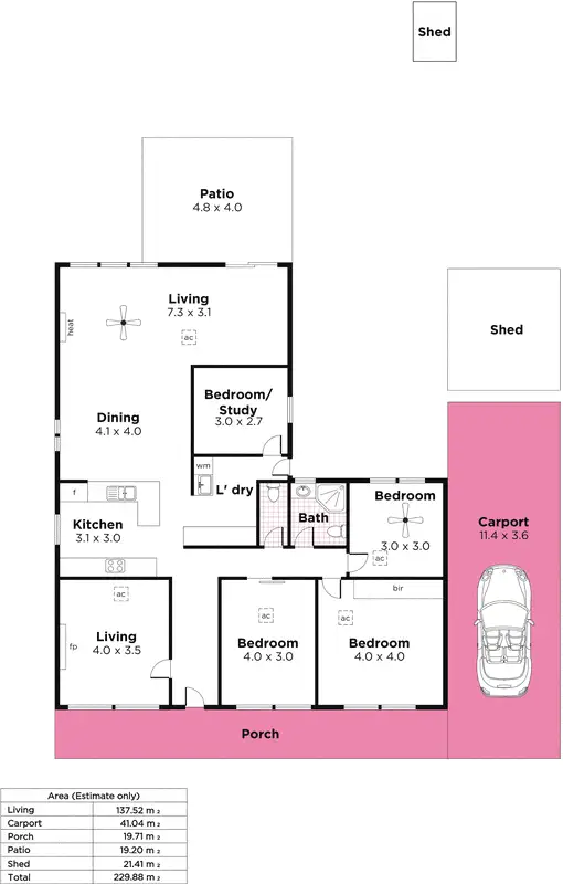 Floorplan of Homely house listing, 7 Lincoln Avenue, Sturt SA 5047