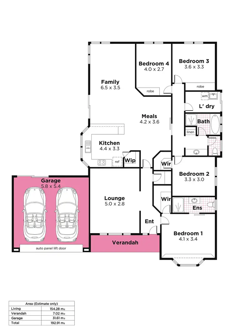 Floorplan of Homely house listing, 4 Reynolds Street, Kadina SA 5554