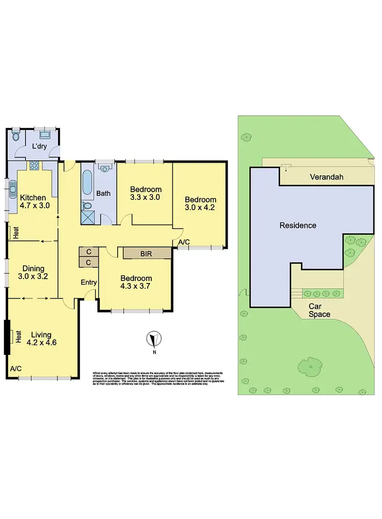 Floorplan of Homely unit listing, 1/118 Main Hurstbridge Road, Diamond Creek VIC 3089