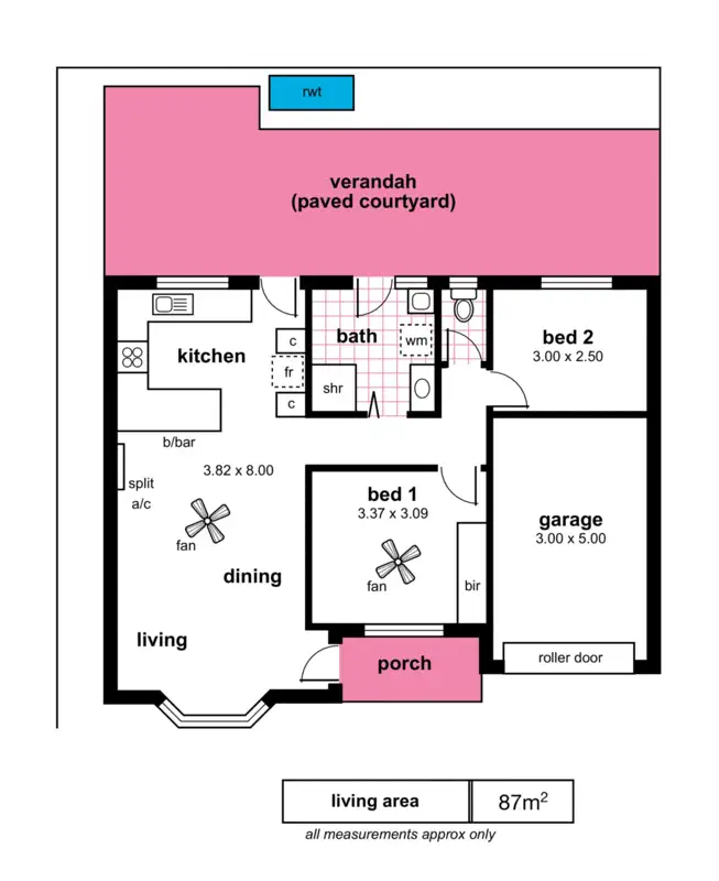 Floorplan of Homely house listing, 1/20 Scott Street, Osborne SA 5017
