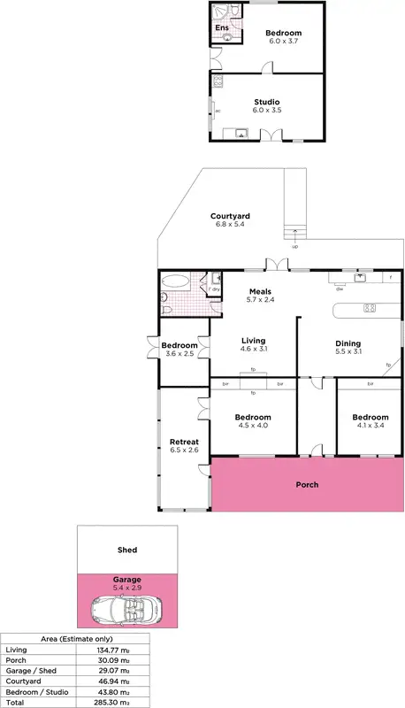 Floorplan of Homely house listing, 22 Edgeware Road, Aldgate SA 5154