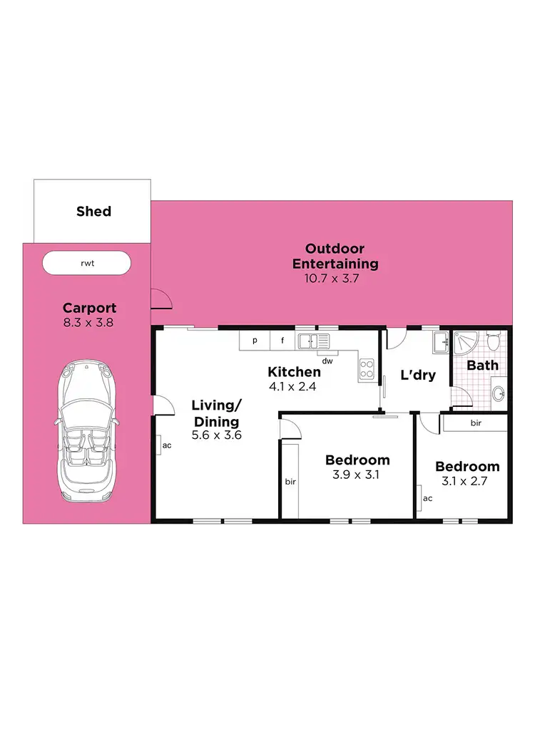 Floorplan of Homely unit listing, 3/1 Flora Terrace, Magill SA 5072