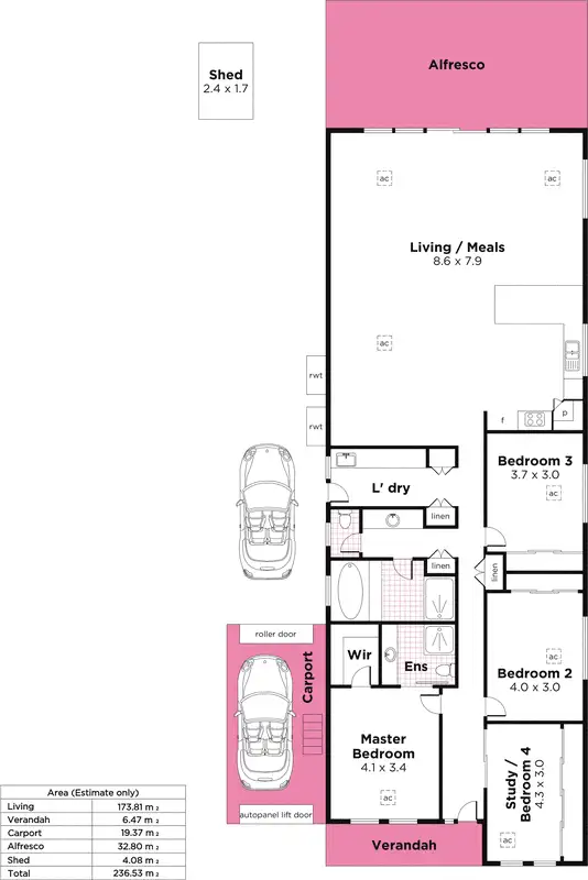 Floorplan of Homely house listing, 5 Westralia Street, Greenacres SA 5086