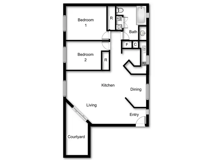 Floorplan of Homely apartment listing, 1/85 Port Jackson Circuit, Phillip ACT 2606