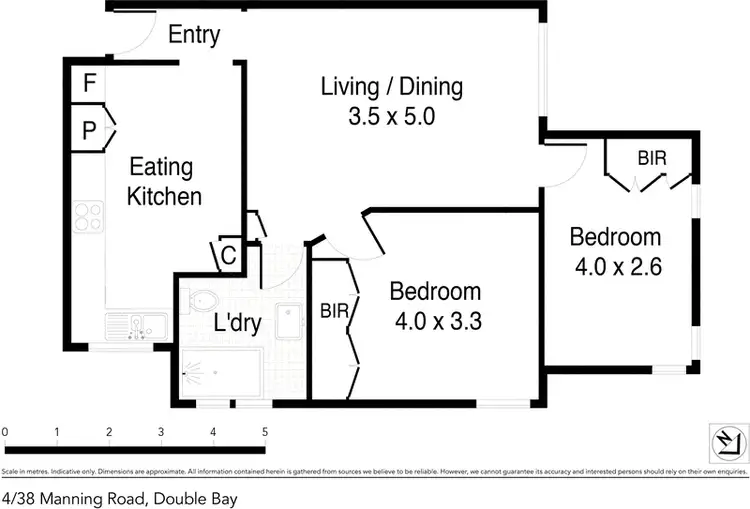 Floorplan of Homely apartment listing, 4/38 Manning Road, Double Bay NSW 2028