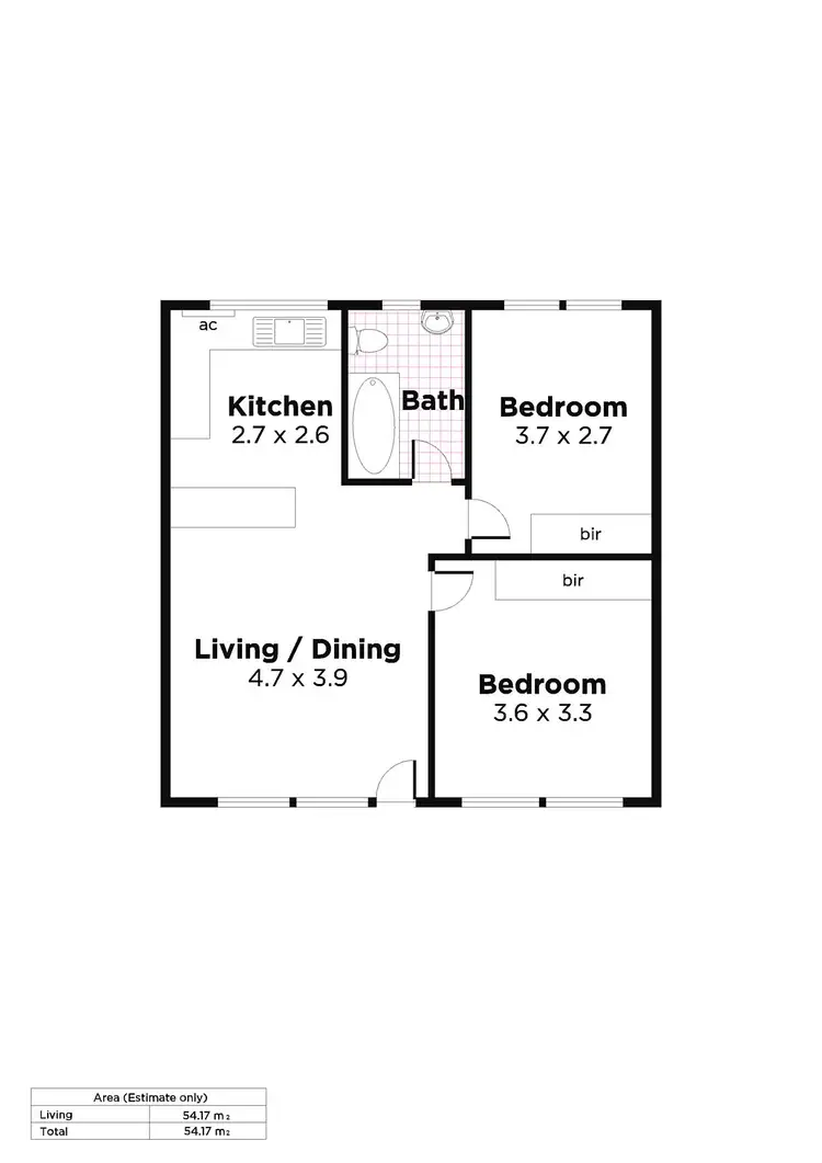 Floorplan of Homely house listing, 1/1a Close Street, Rose Park SA 5067
