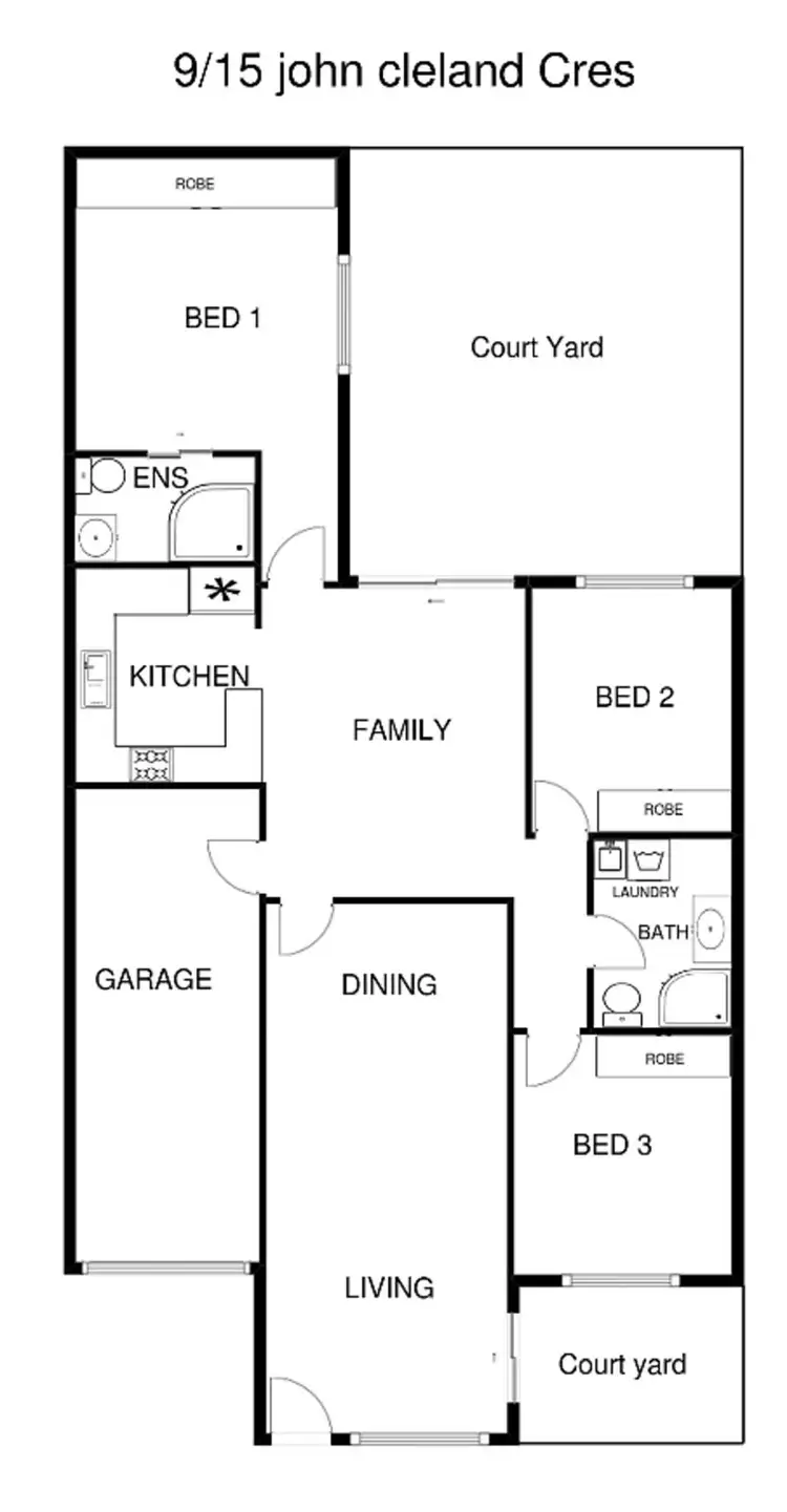 Floorplan of Homely townhouse listing, 9/15 John Cleland Crescent, Florey ACT 2615
