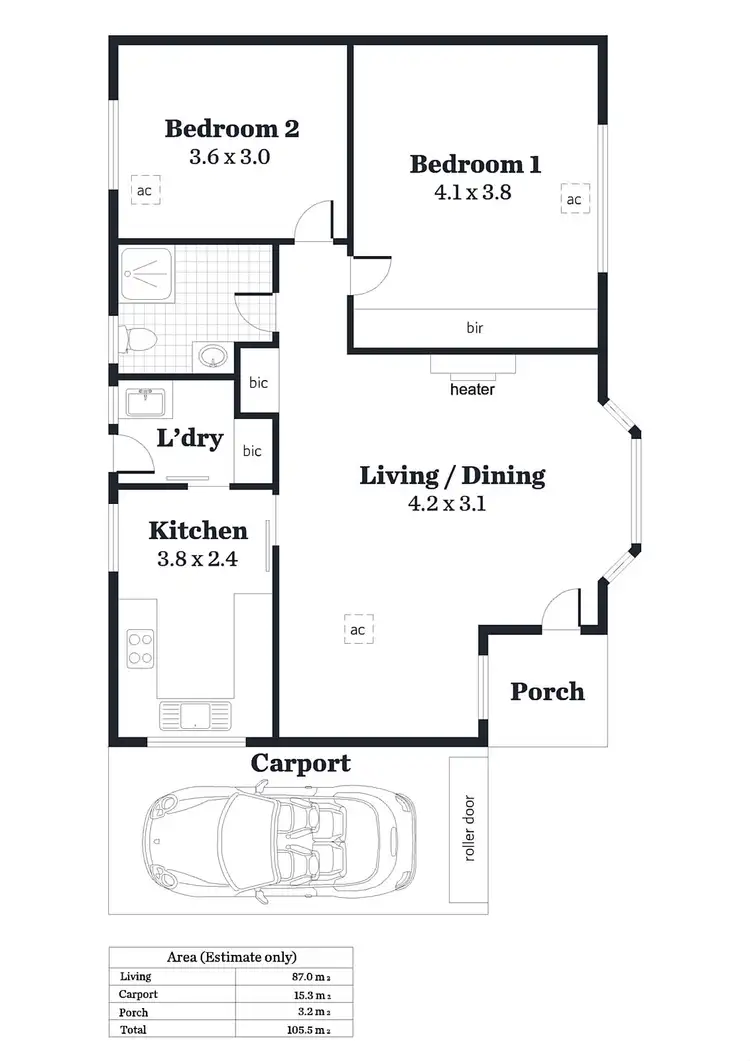 Floorplan of Homely unit listing, 1/29 Moorhouse Avenue, Myrtle Bank SA 5064