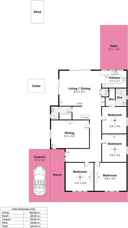 Floorplan of Homely house listing, 16 Williams Avenue, Dulwich SA 5065