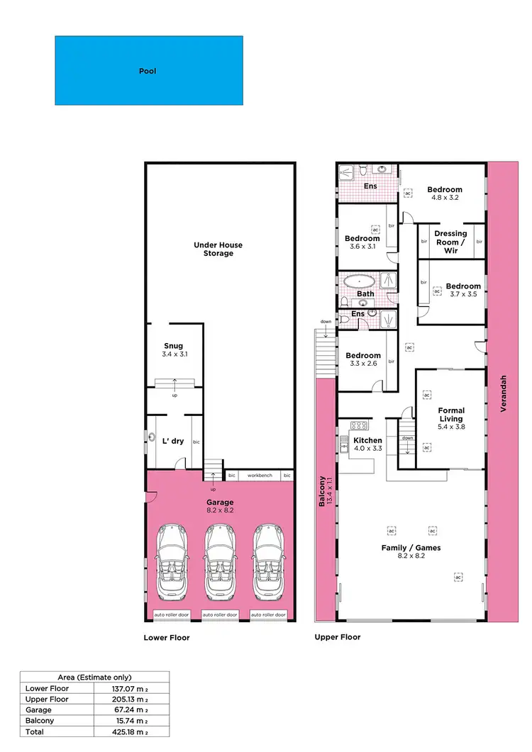 Floorplan of Homely house listing, 43 Ridgeland Drive, Teringie SA 5072