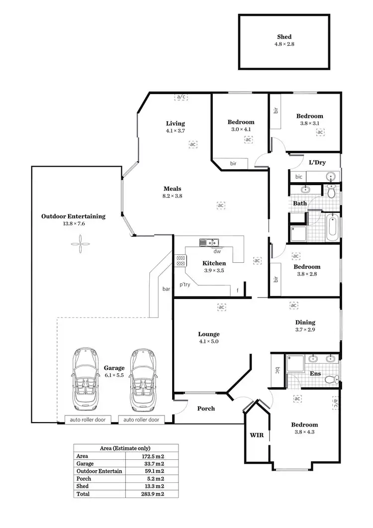 Floorplan of Homely house listing, 9 Perin Avenue, Woodcroft SA 5162