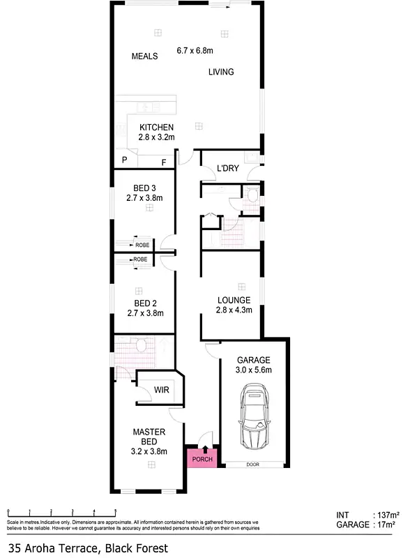 Floorplan of Homely house listing, 35 Aroha Terrace, Black Forest SA 5035