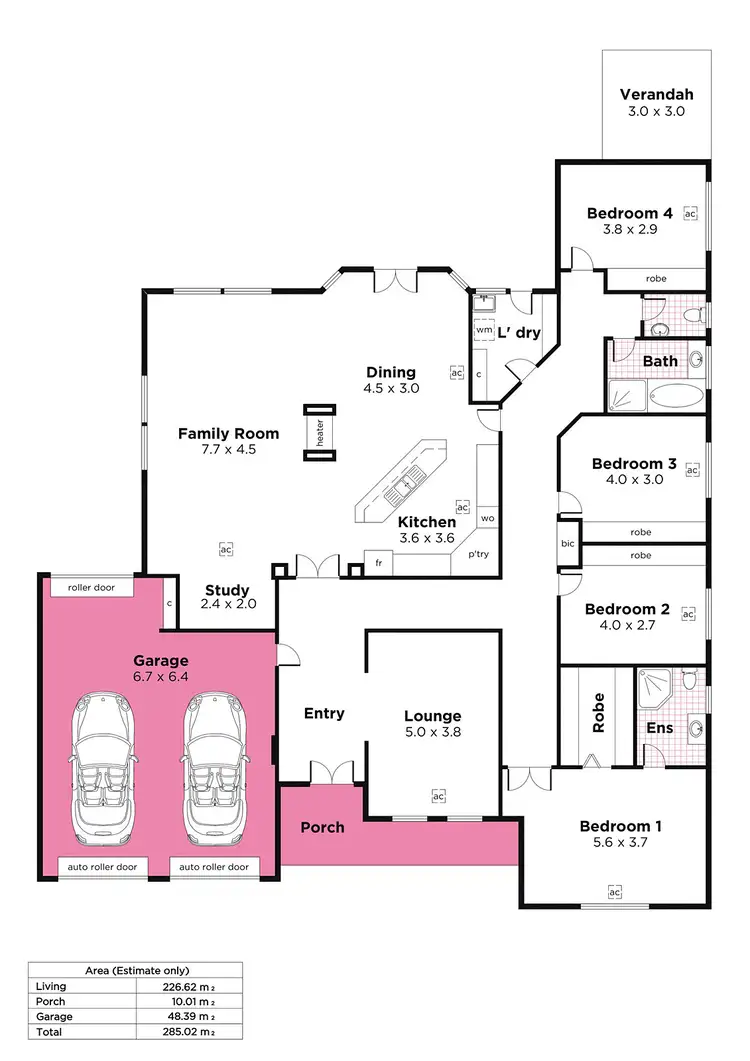 Floorplan of Homely house listing, 27 Playford Road, Newton SA 5074