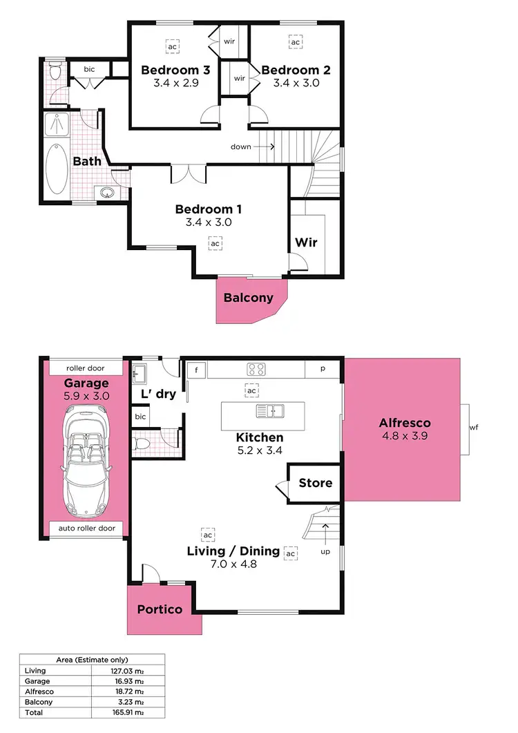 Floorplan of Homely townhouse listing, 3/268 Anzac Highway, Plympton SA 5038