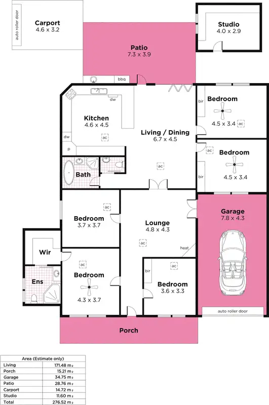Floorplan of Homely house listing, 88 Pleasant Avenue, South Plympton SA 5038