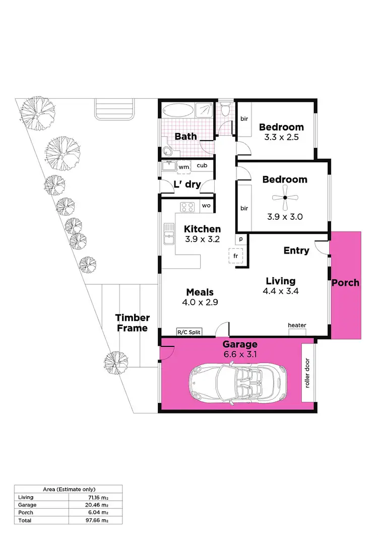 Floorplan of Homely unit listing, 2/5 Second Avenue, Glenelg East SA 5045