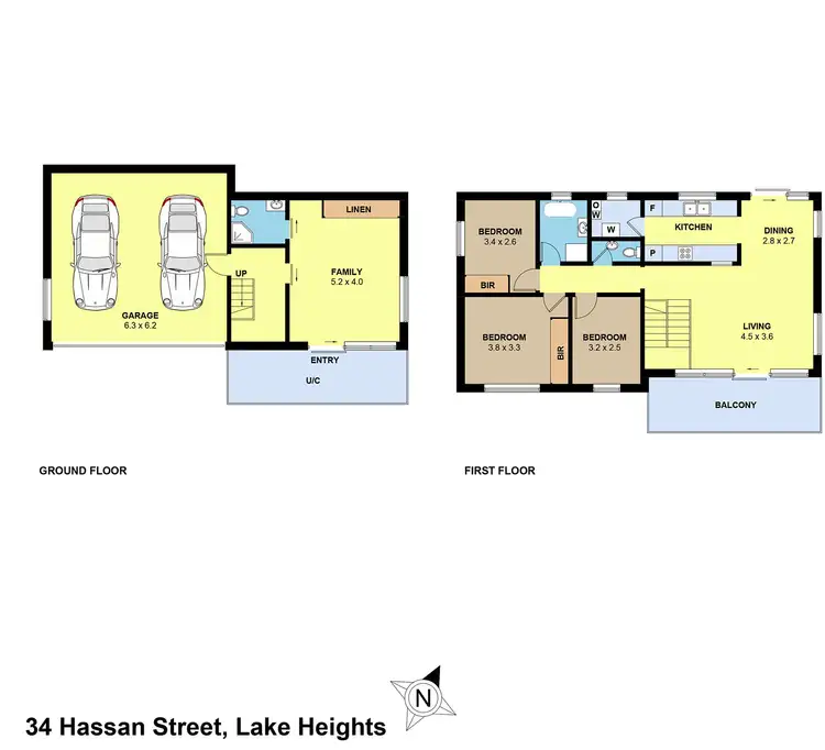 Floorplan of Homely house listing, 34 Hassan Street, Lake Heights NSW 2502