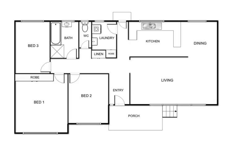 Floorplan of Homely house listing, 56 Macrossan Crescent, Latham ACT 2615