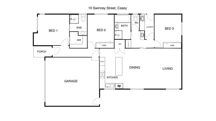 Floorplan of Homely house listing, 10 Swinney Street, Casey ACT 2913