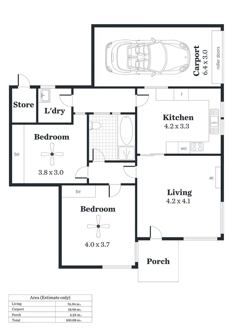 Floorplan of Homely unit listing, 6/658 Anzac Highway, Glenelg East SA 5045