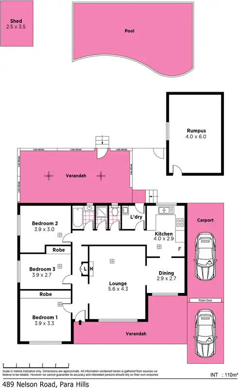 Floorplan of Homely house listing, 489 Nelson Road, Para Hills SA 5096