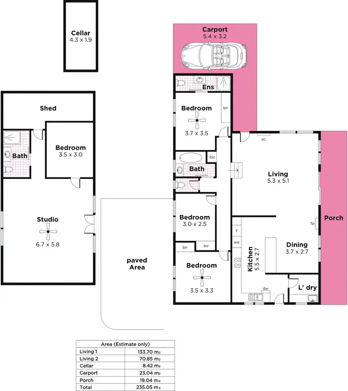 Floorplan of Homely house listing, 58 Wilpena Terrace, Aldgate SA 5154