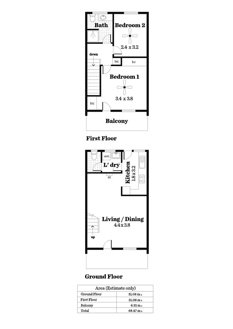 Floorplan of Homely unit listing, 3/30 Brighton Road, Glenelg East SA 5045