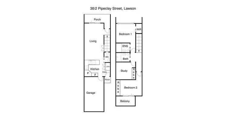 Floorplan of Homely unit listing, 38/2 Pipeclay Street, Lawson ACT 2617