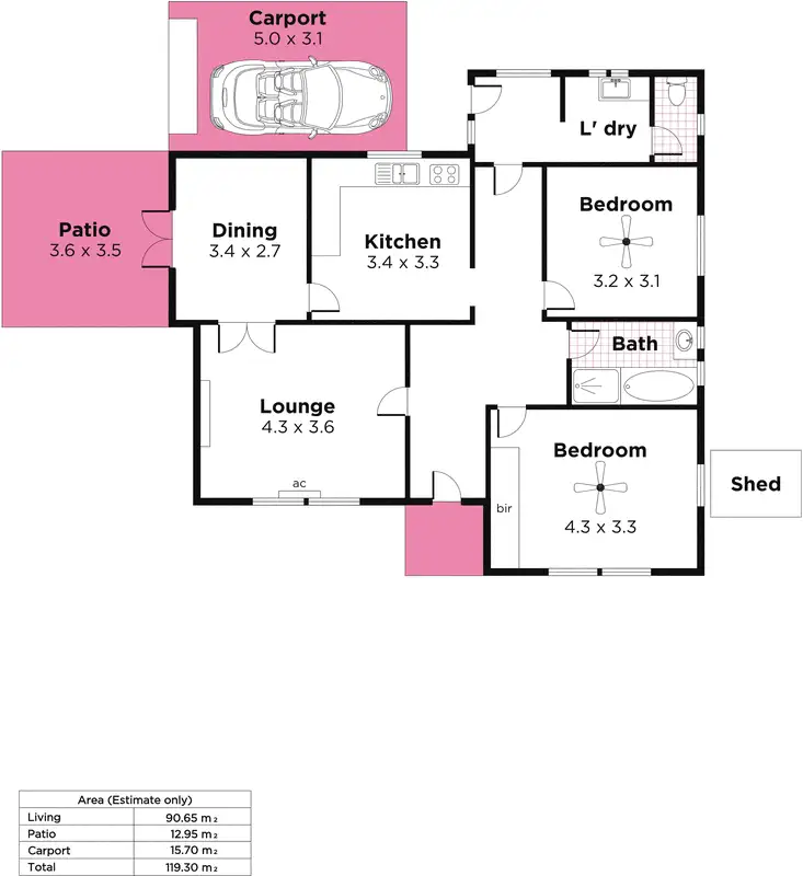 Floorplan of Homely house listing, 14 South Terrace, Plympton Park SA 5038