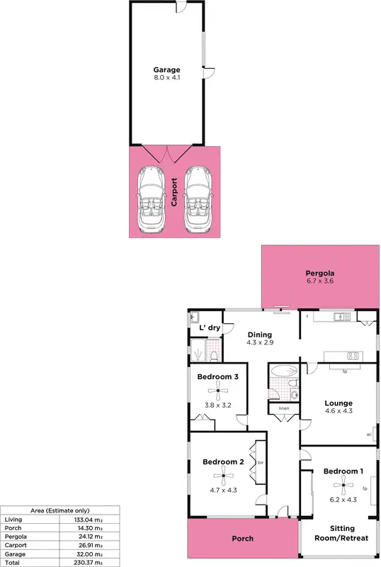Floorplan of Homely house listing, 24 Moorhouse Avenue, Myrtle Bank SA 5064