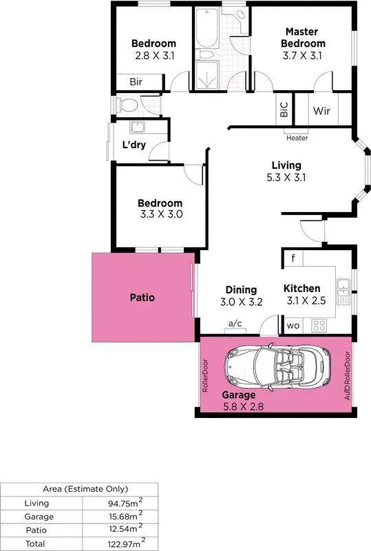 Floorplan of Homely unit listing, 1/17 Lamington Avenue, Seacliff Park SA 5049