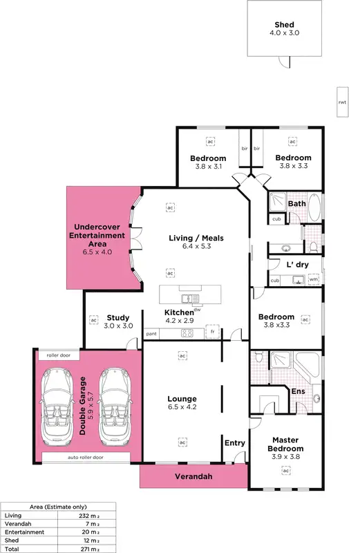 Floorplan of Homely house listing, 10 Rule Court, Littlehampton SA 5250