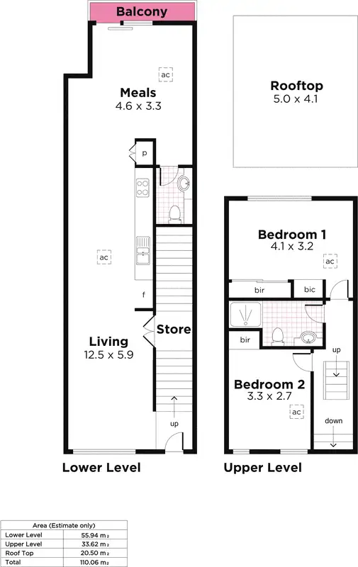 Floorplan of Homely apartment listing, 42/237 Wakefield Street, Adelaide SA 5000