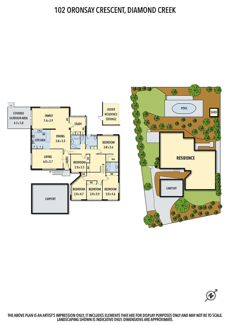 Floorplan of Homely house listing, 102 Oronsay Crescent, Diamond Creek VIC 3089