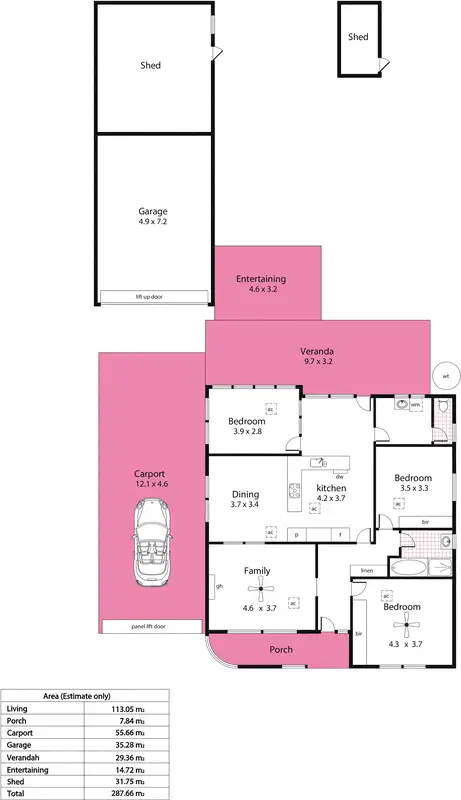 Floorplan of Homely house listing, 25 Dartmouth Street, West Croydon SA 5008