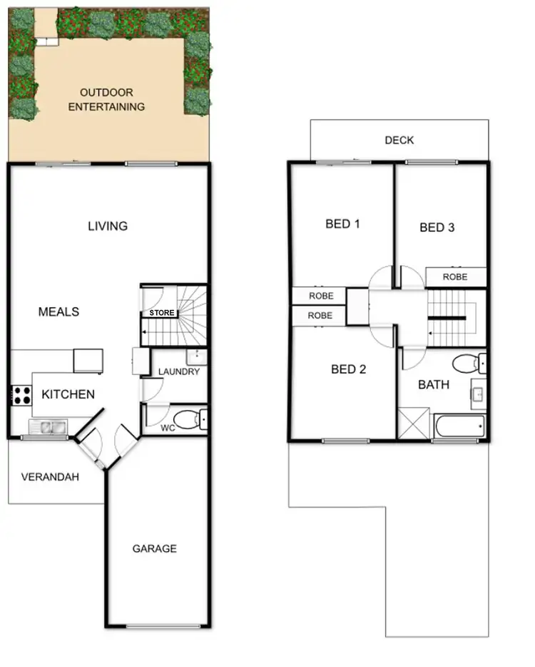 Floorplan of Homely townhouse listing, 6/60 Paul Coe Crescent, Ngunnawal ACT 2913
