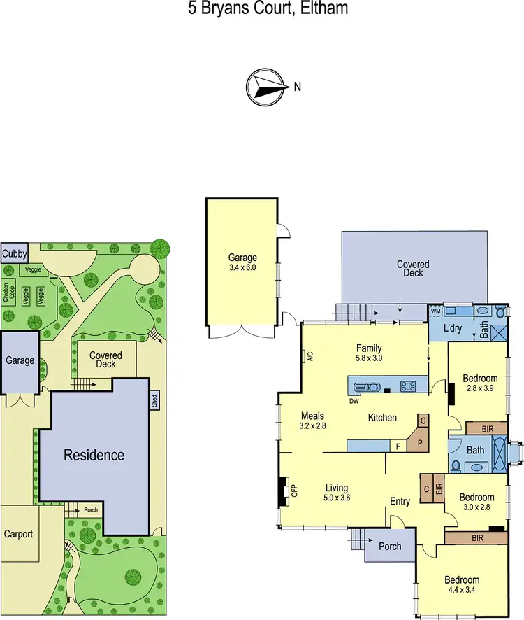Floorplan of Homely house listing, 5 Bryan Court, Eltham VIC 3095