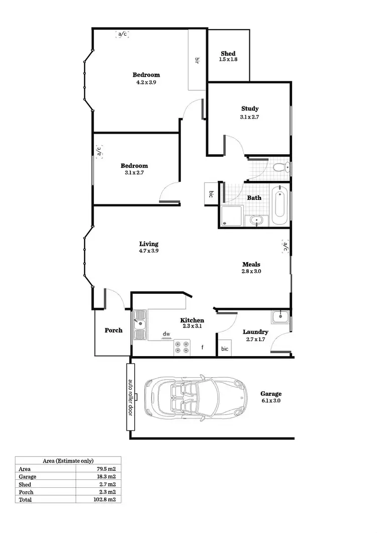 Floorplan of Homely house listing, 3/3 Quinton Avenue, Tranmere SA 5073